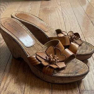 Matisse Brown Floral Wedge Sandals